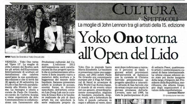 yoko ono a venezia