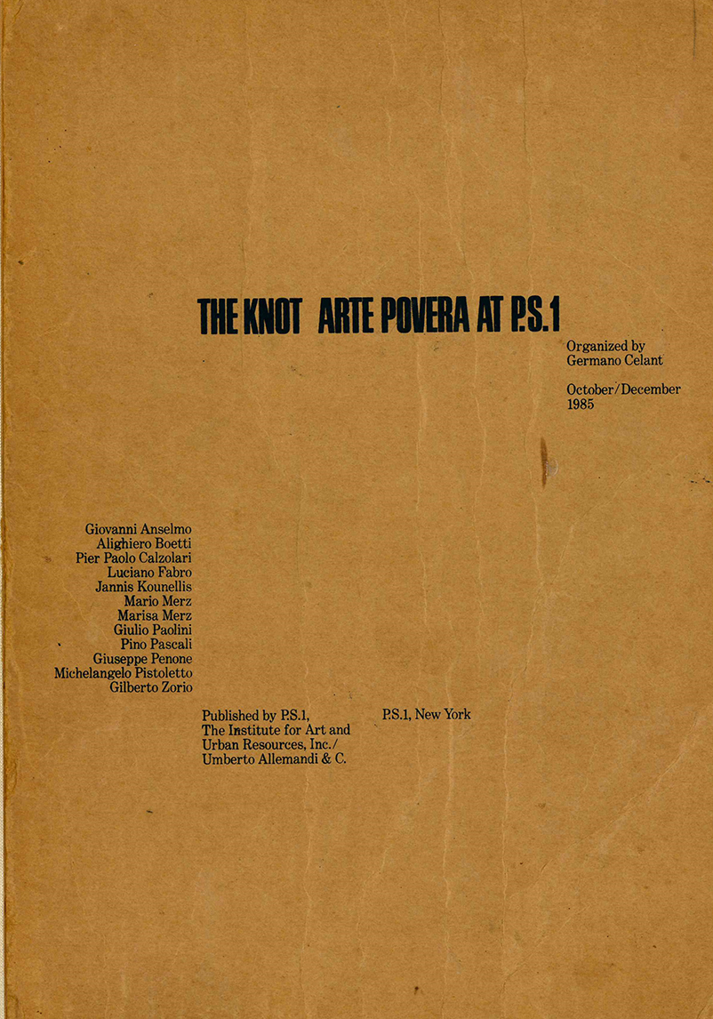 The Knot Arte Povera, P.S.1. New York